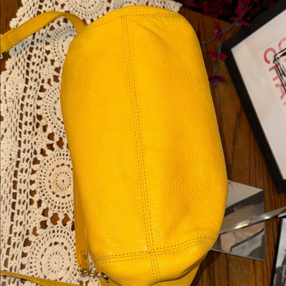 MICHAEL Michael Kors | Zinnia Maragold Yellow Pebbled Leather Satchel -EUC - Picture 10 of 16